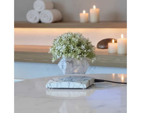 Pot de fleur lévitation effet marbre