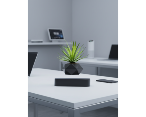 Pot de plante en lévitation magnétique design