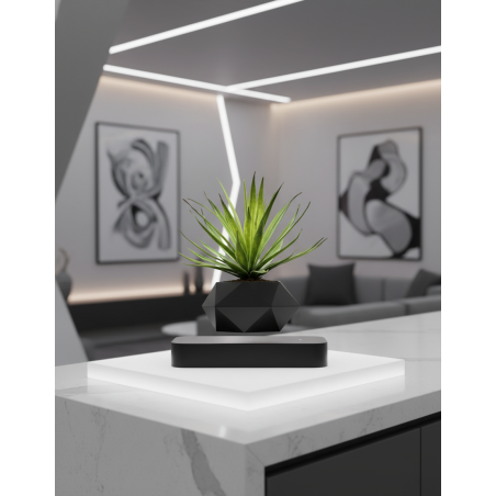 Pot de plante en lévitation magnétique design
