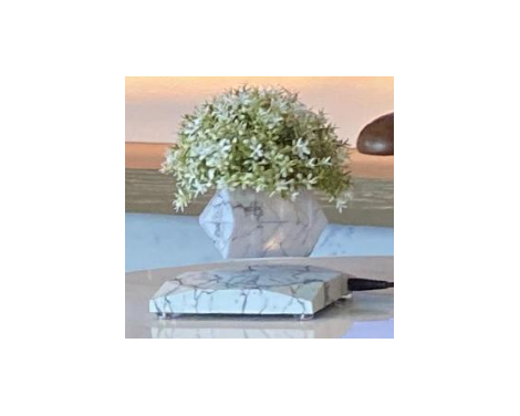 Pot de fleur en lévitation magnétique design marbre géométrique Vase flottant effet marbre avec plante déco moderne