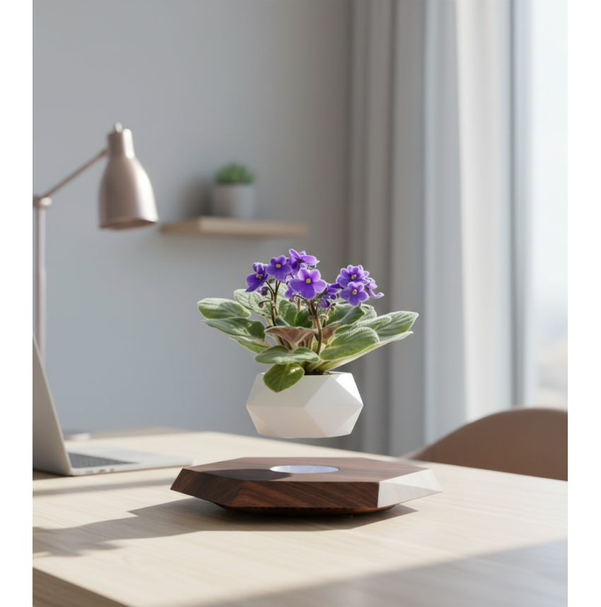 Pot lévitant plante intérieure Violette Africaine