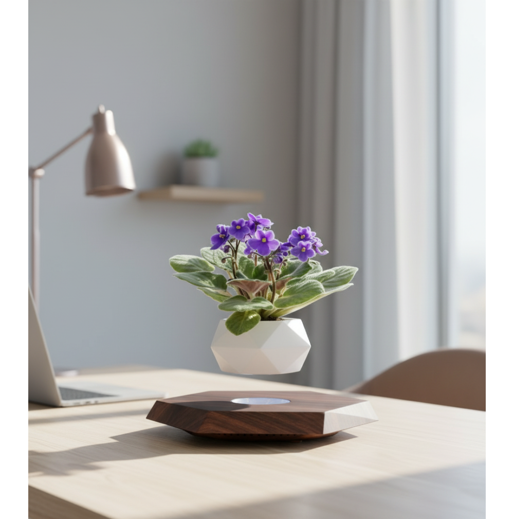 Pot lévitant plante intérieure Violette Africaine