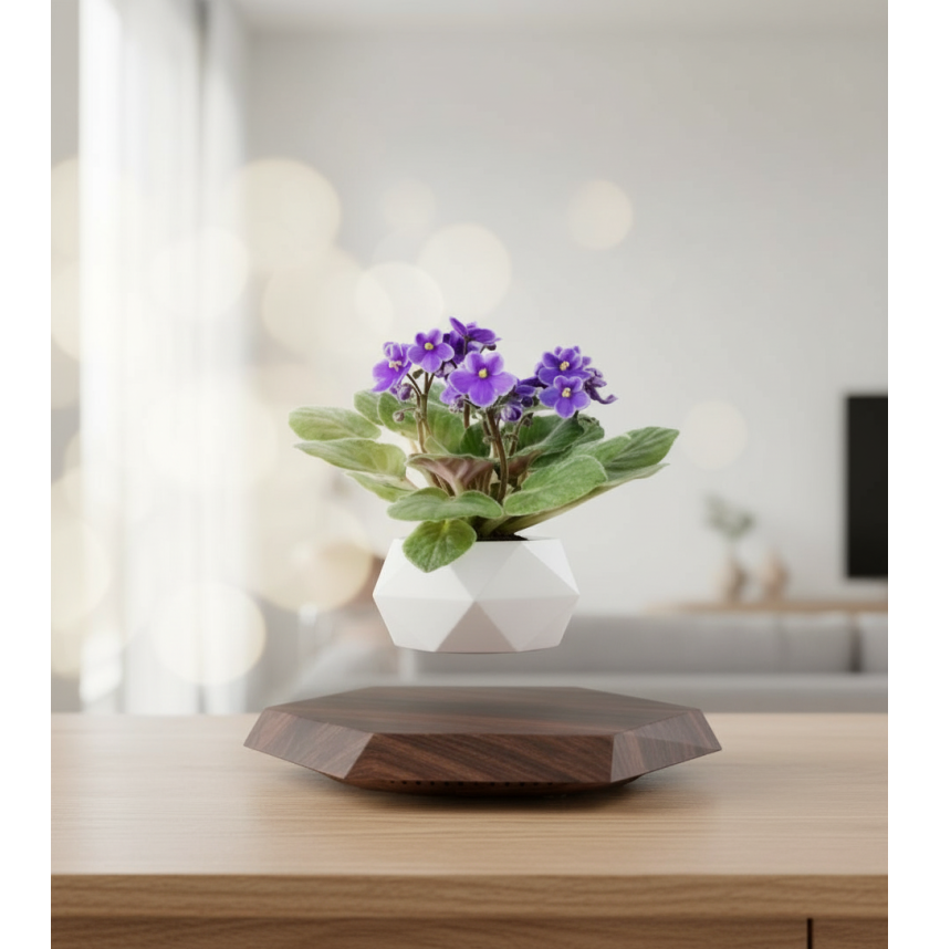 Pot lévitant plante intérieure Violette Africaine