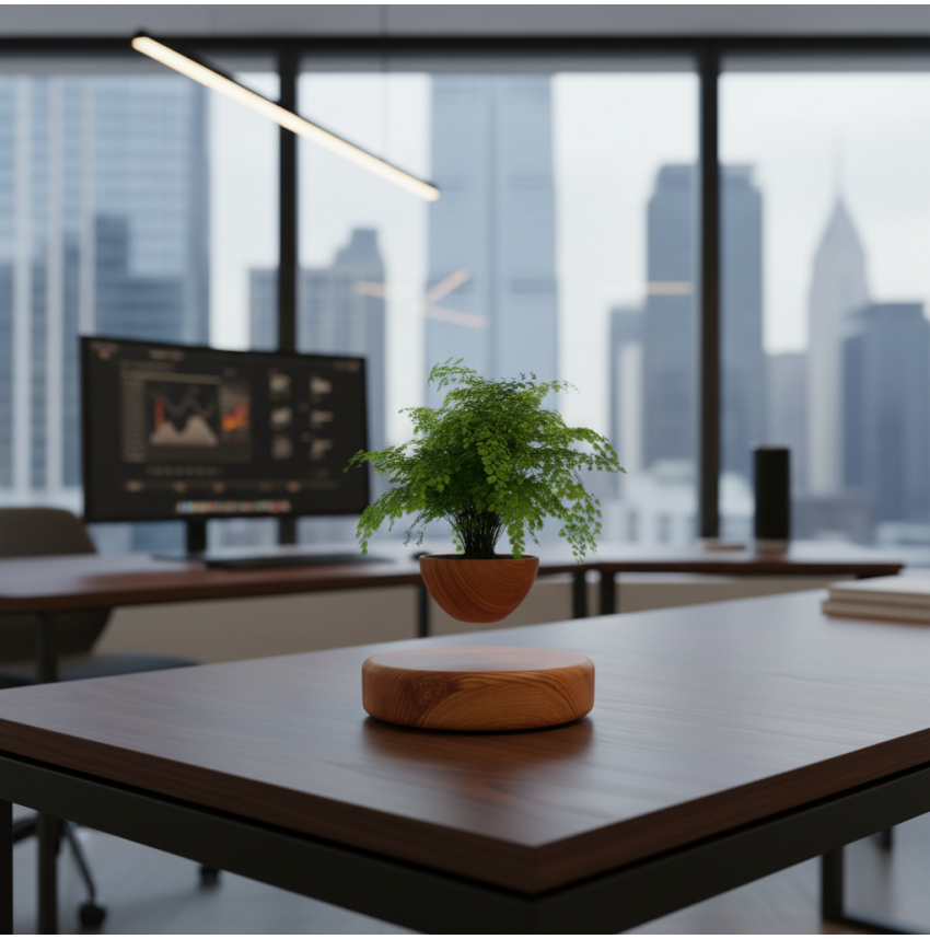 Pot lévitant plante intérieure Fougère verte