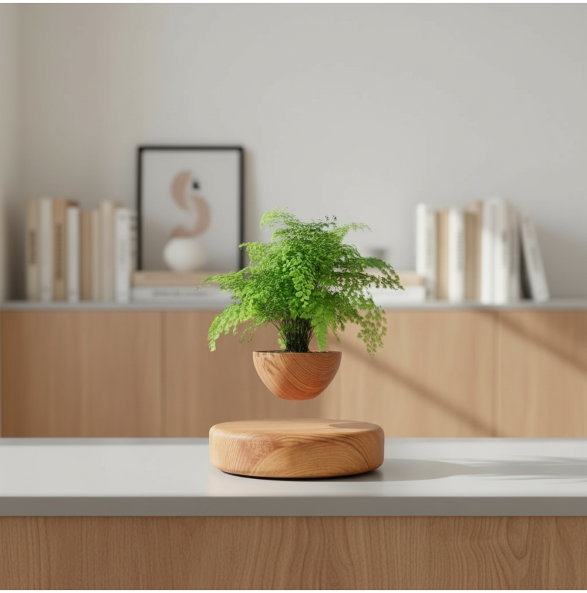 Pot lévitant plante intérieure Fougère verte