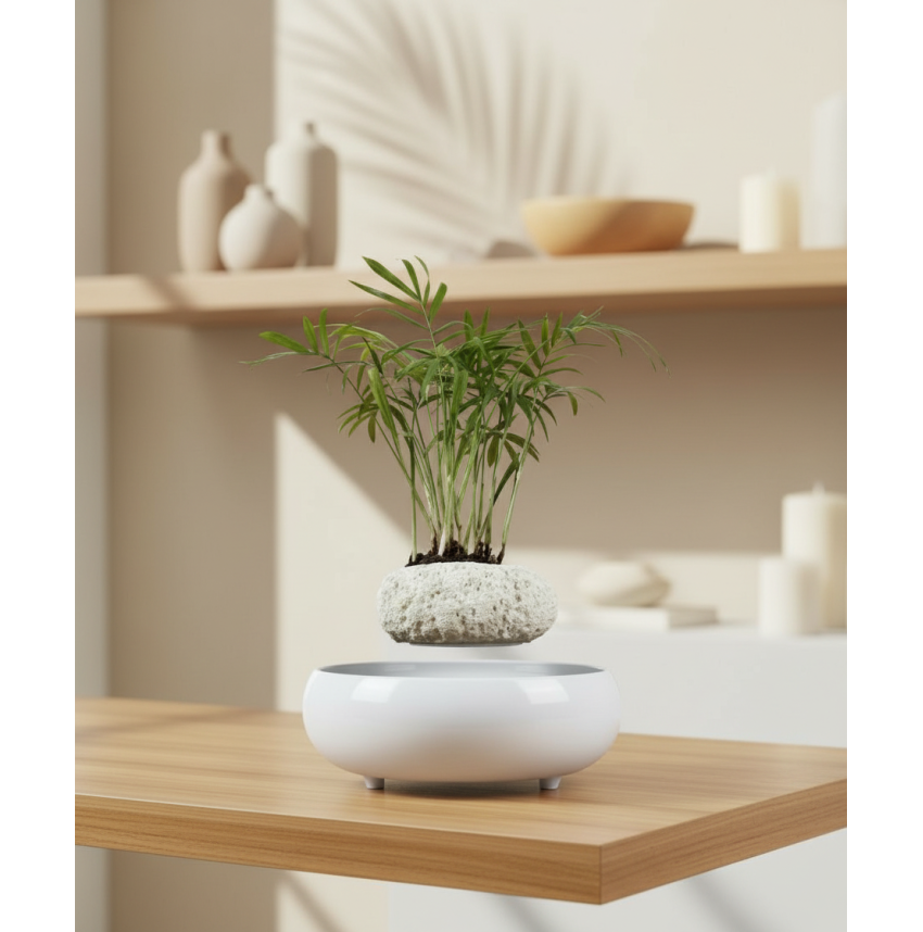 Pot lévitant plante intérieure Palmier miniature
