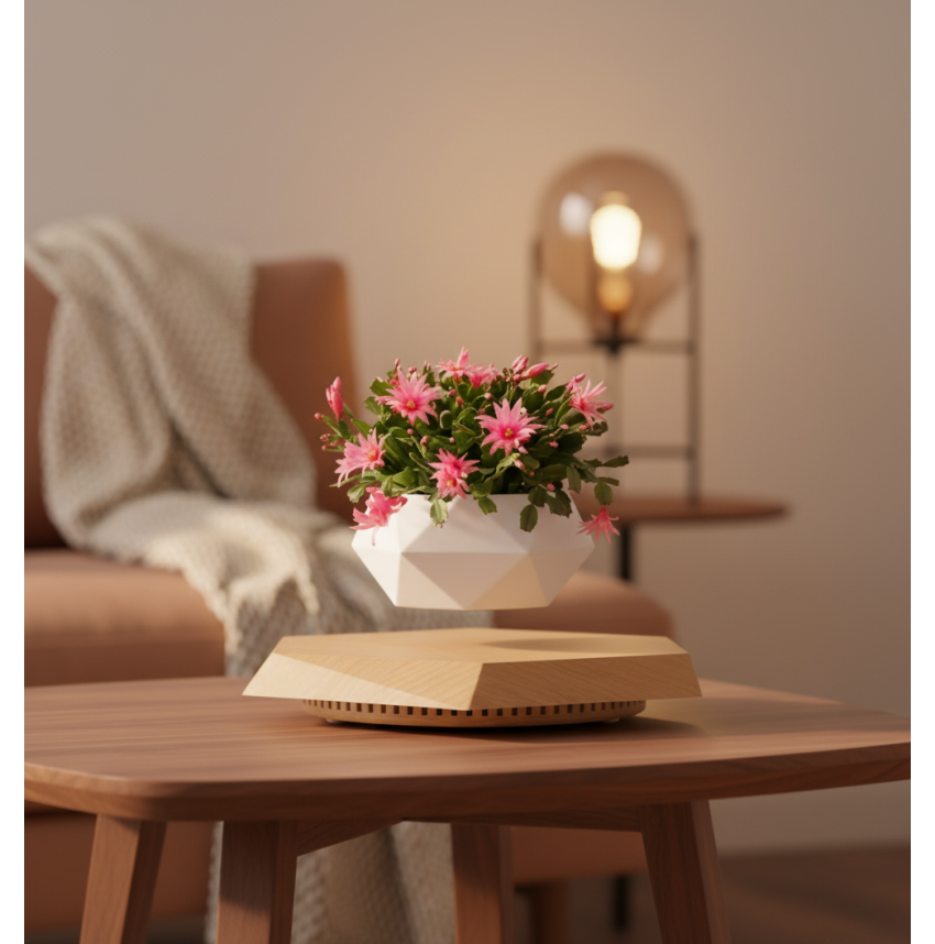 POT LÉVITANT MARGUERITE ROSE