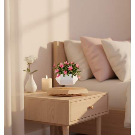 POT LÉVITANT MARGUERITE ROSE