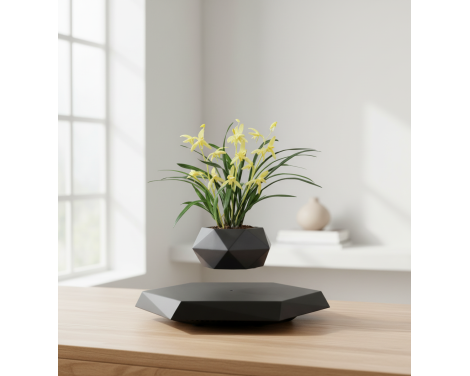 Pot lévitant plante intérieure Calla Jaune